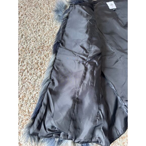 CABI FROSTY Faux Fur Sweater Vest, Size Women's Medium, Gray & White - Picture 7 of 10